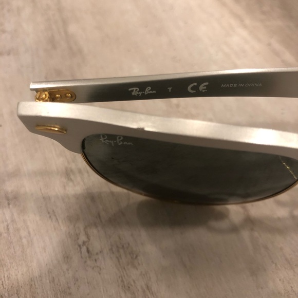 Ray Ban Silver and Gold Clubmaster Sunglasses main image 4